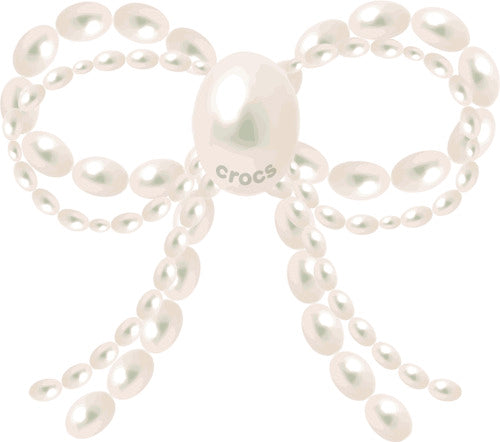 White Pearl Beaded Bow