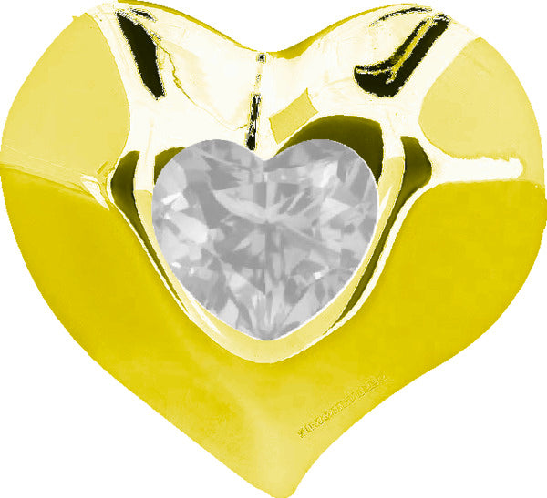 Yellow SMT Gem Heart