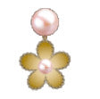 Pink Pearl and Gold Flower