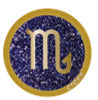 Scorpio arany cipődísz