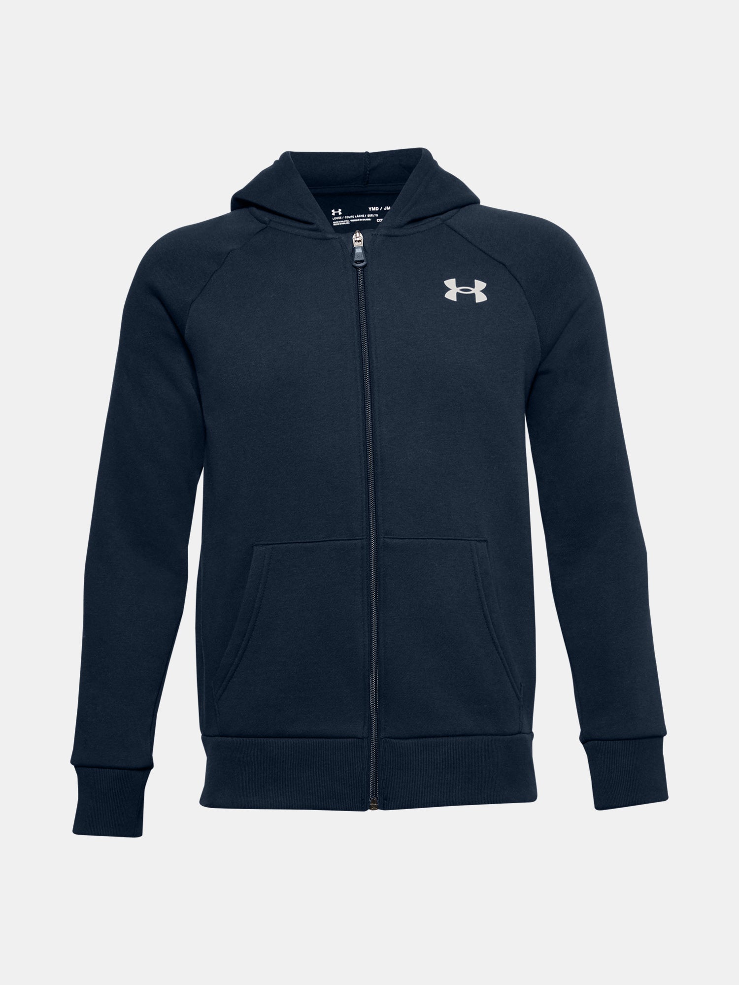 Fiú Under Armour RIVAL COTTON FZ HOODIE pulóver