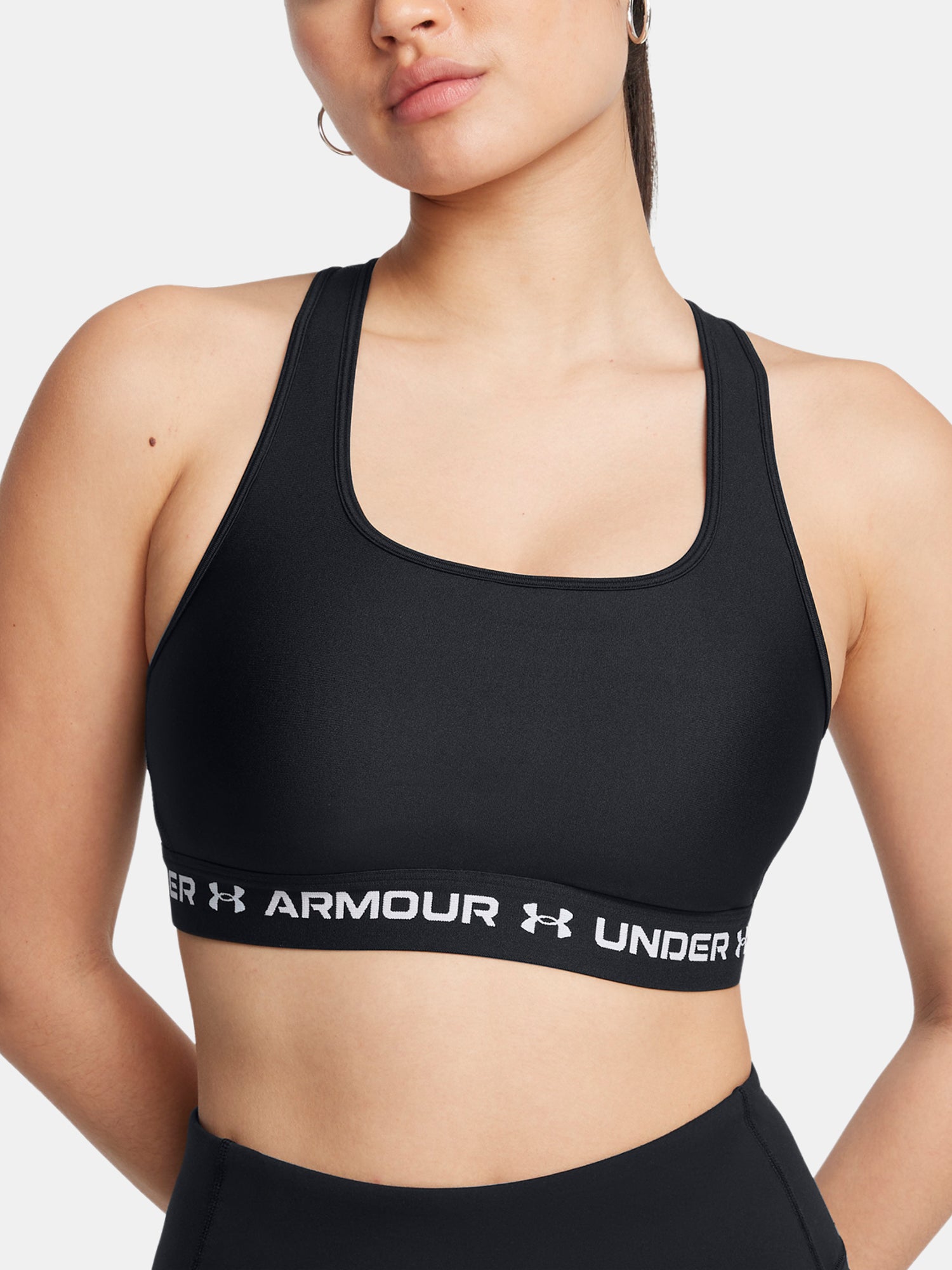 Under Armour Nõi Crossback Mid Bra-BLK melltartó Sportmelltartó