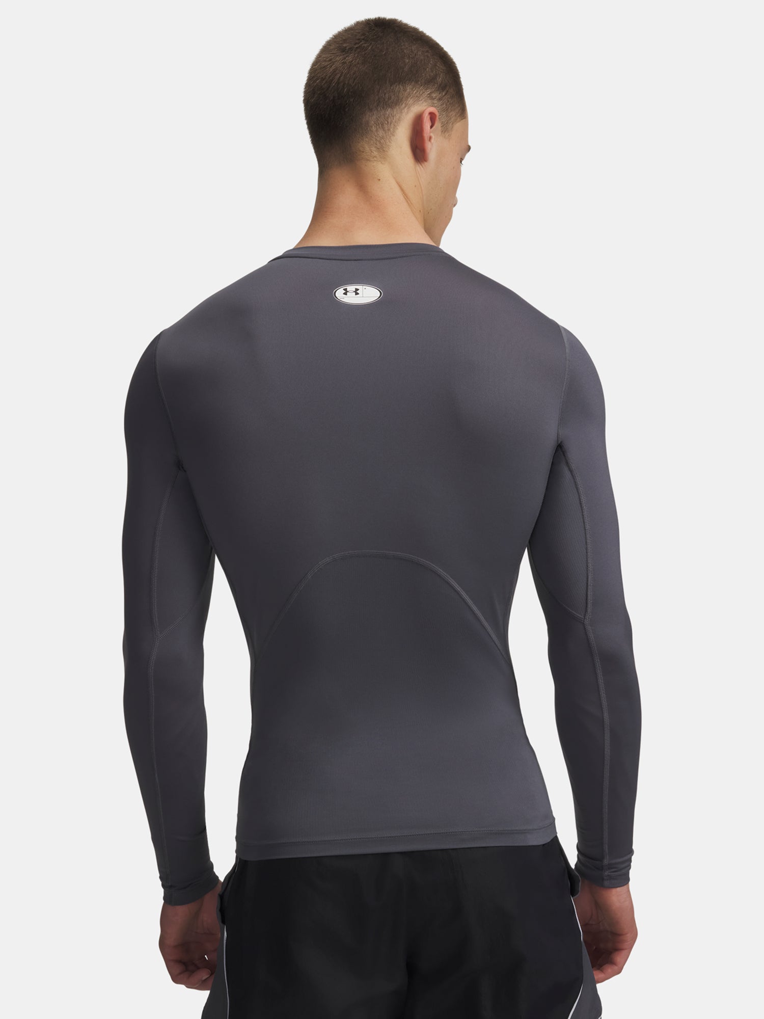 Férfi póló Under Armour UA HG Armour Comp LS-GRY