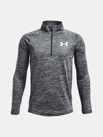 Under Armour Fiú UA Tech BL 1/2 Zip póló Hosszú ujjú póló szürke