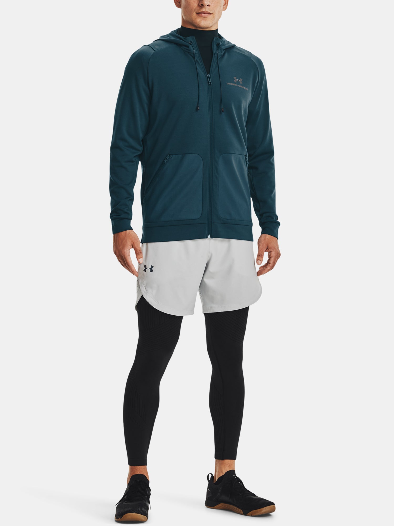Férfi pulóver Under Armour Rush All Purpose FZ HD