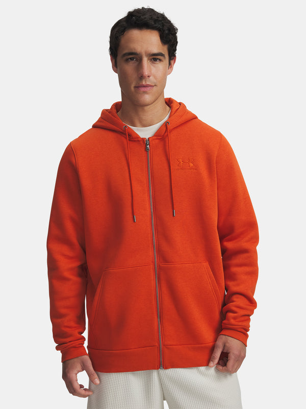 Under Armour Férfi pulóver UA Icon Fleece FZ Hood-ORG Kapucnis pulóver 