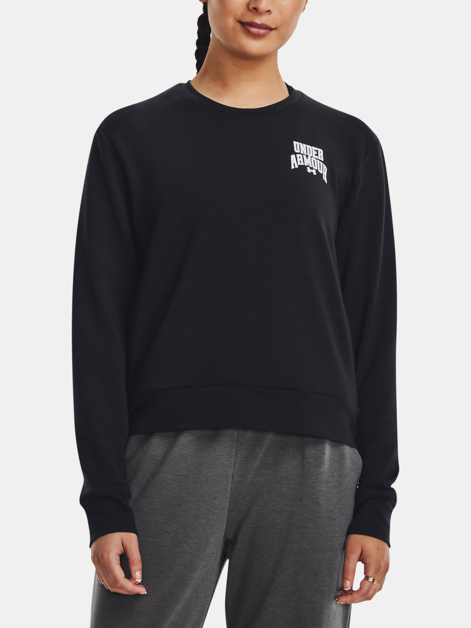 Under Armour Nõi pulóver UA Rival Terry Graphic Crew Pulóver