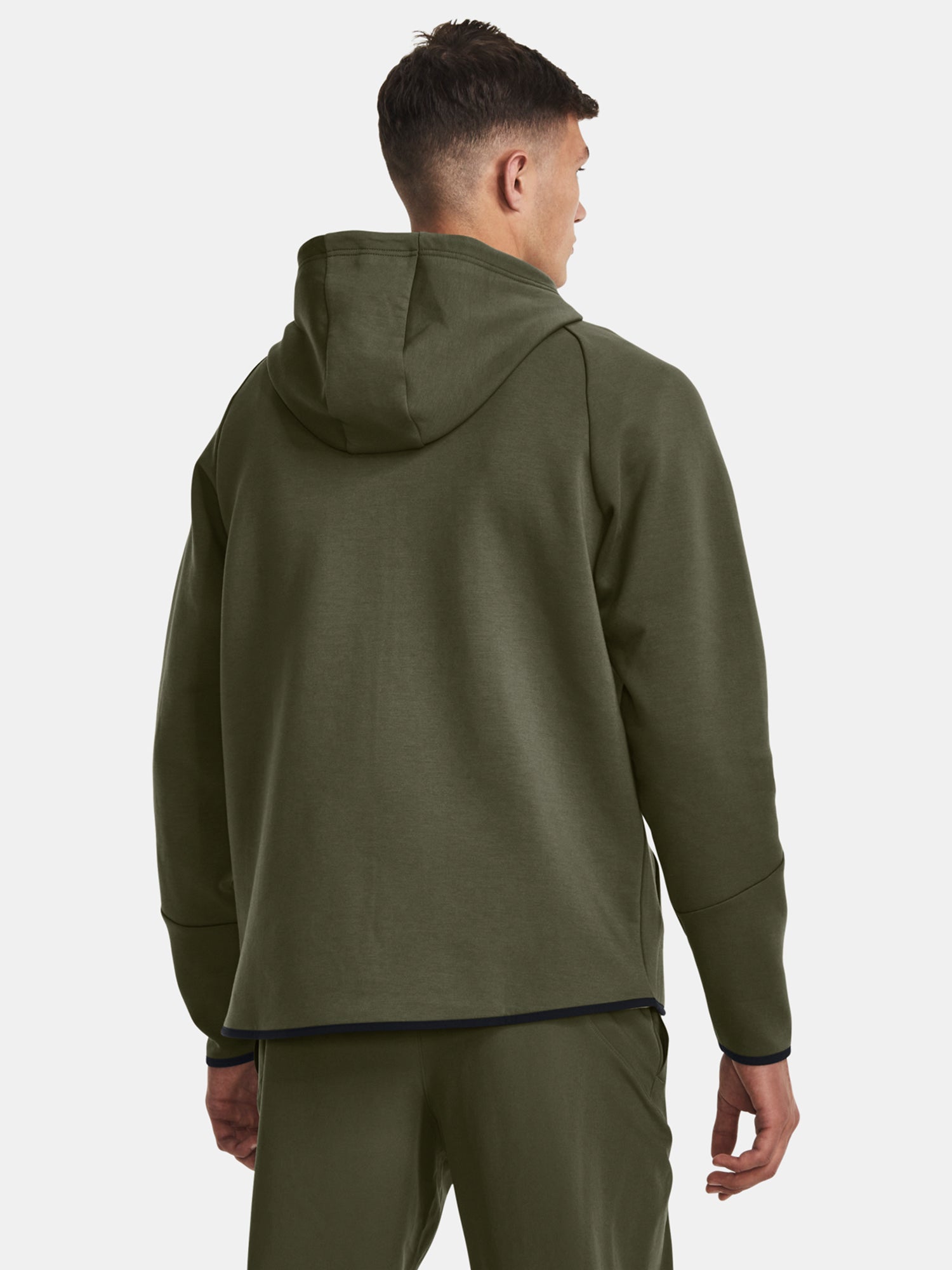 Under Armour Férfi UA Unstoppable Flc FZ Pulóver zöld