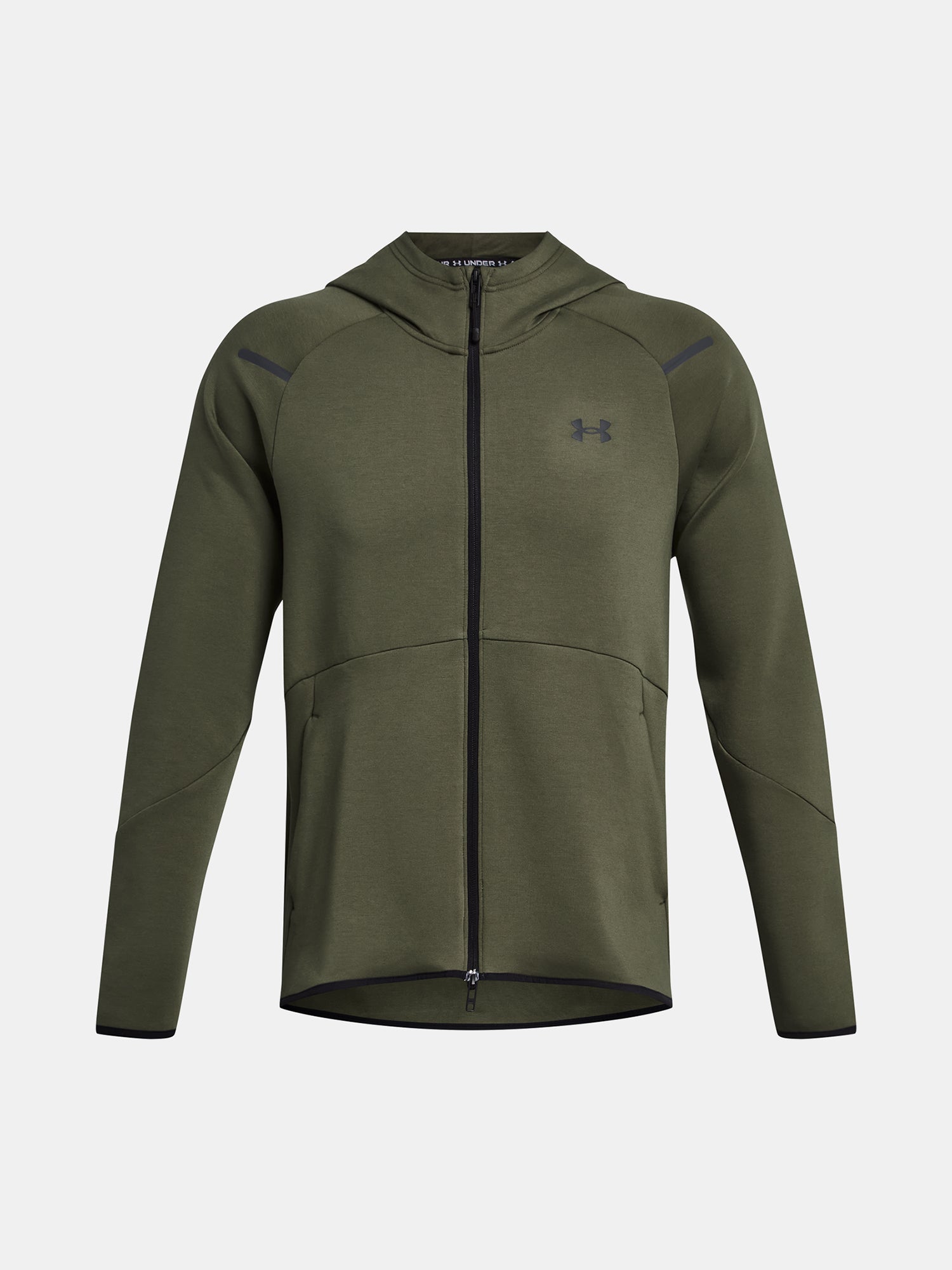 Under Armour Férfi UA Unstoppable Flc FZ Pulóver zöld