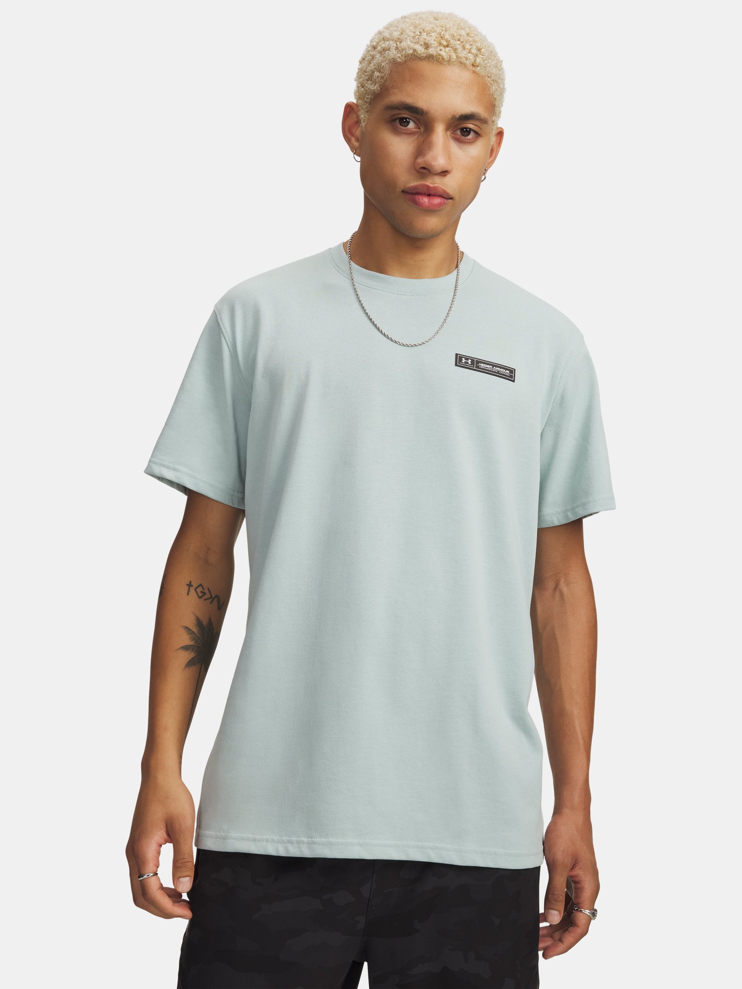 Férfi póló Under Armour UA HW ARMOUR LABEL SS-BLU