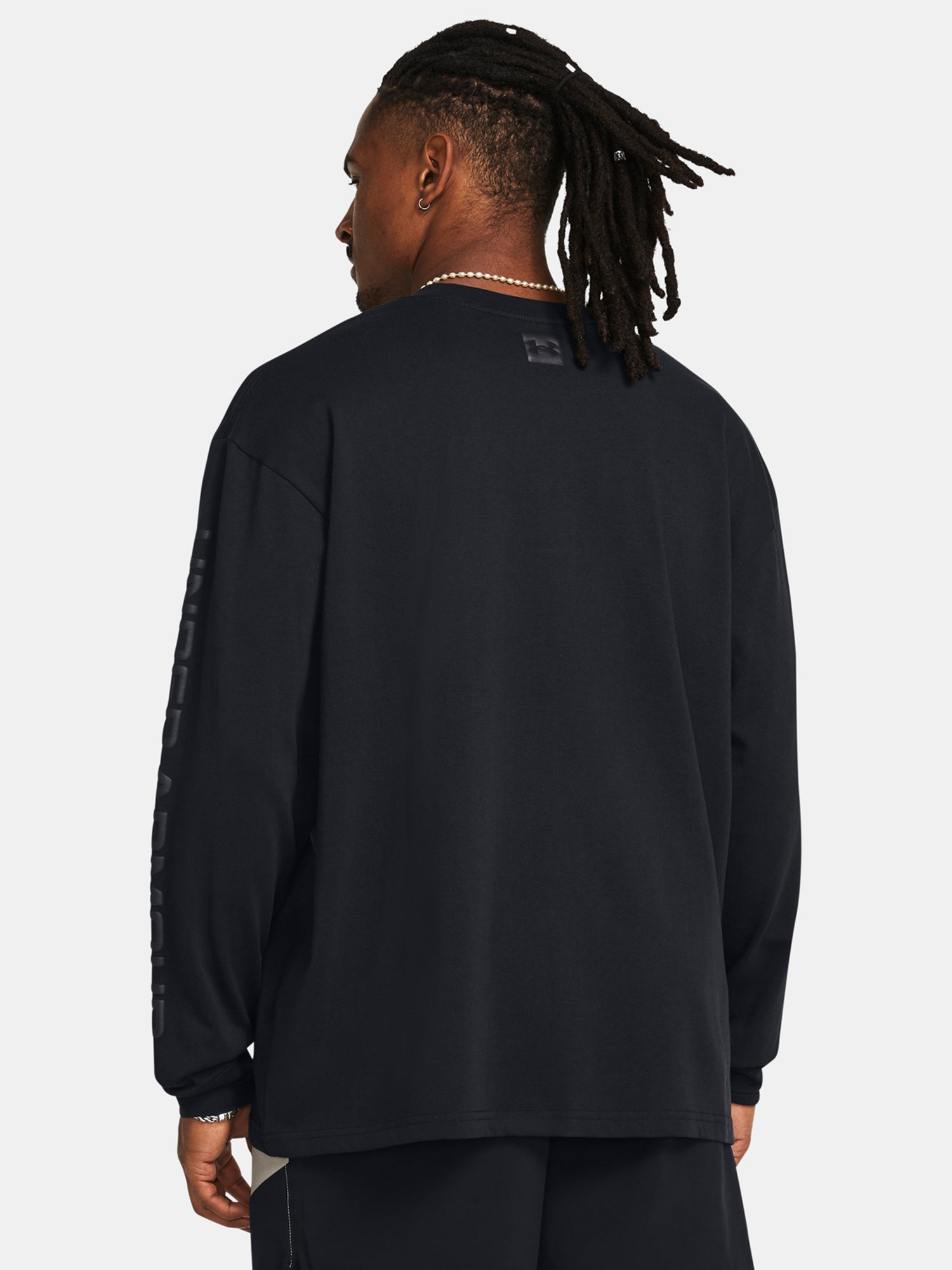 Férfi póló Under Armour UA HW TONAL WORDMARK LS-BLK
