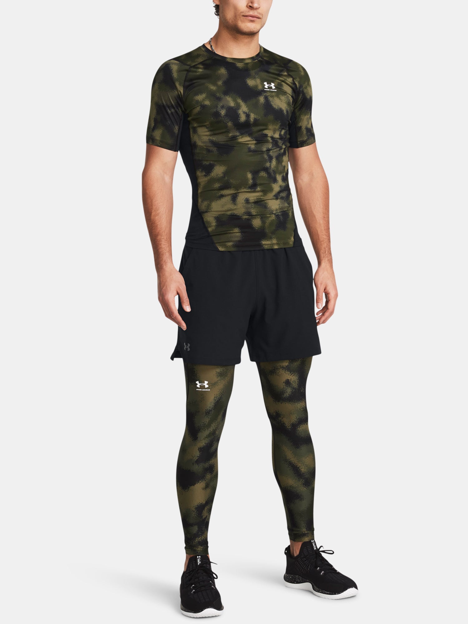 Under Armour Férfi UA HG Armour Printed Lgs Leggings zöld