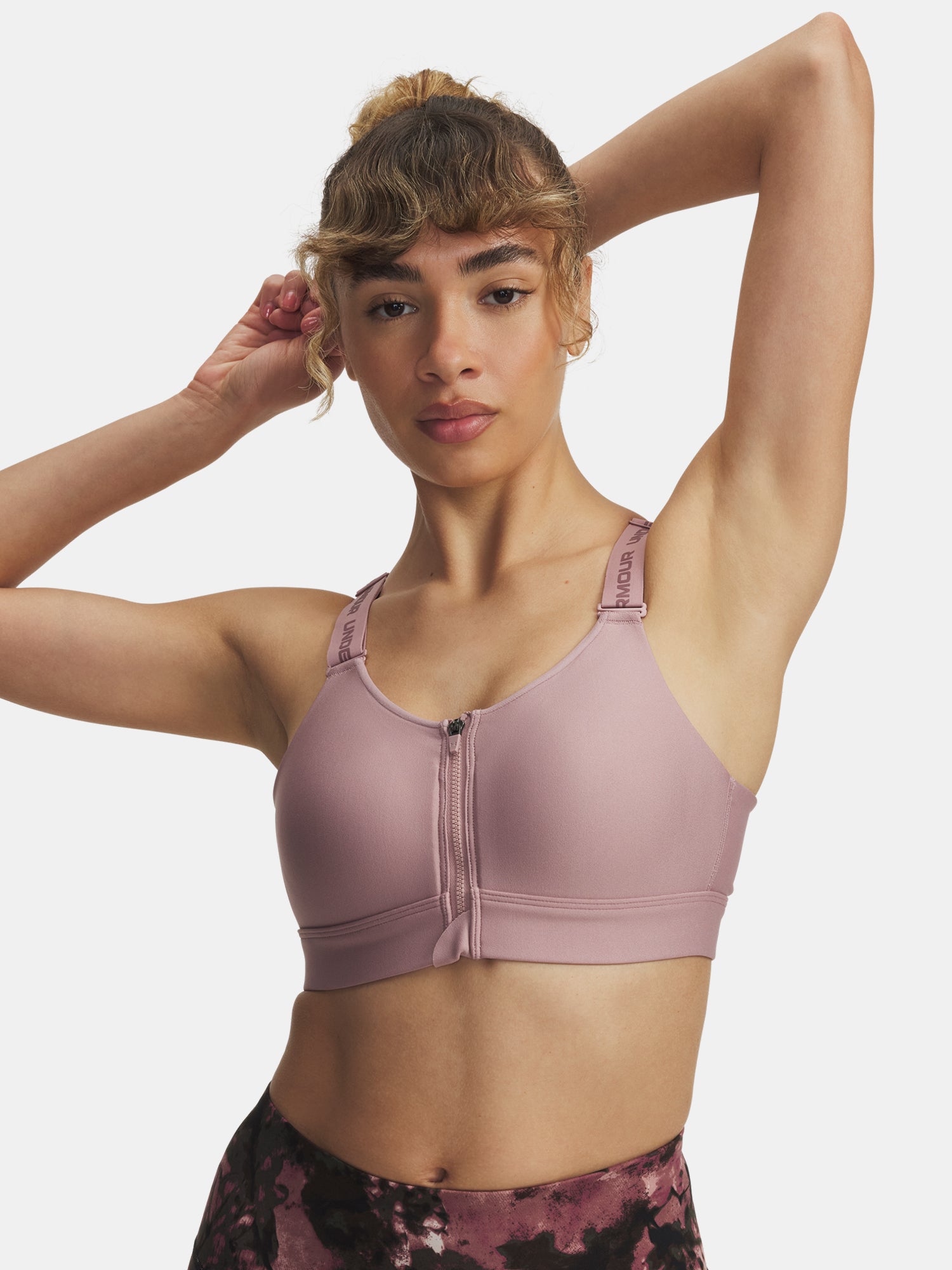 Nõi melltartó Under Armour UA Infinity High Zip 2.0 Bra-PNK
