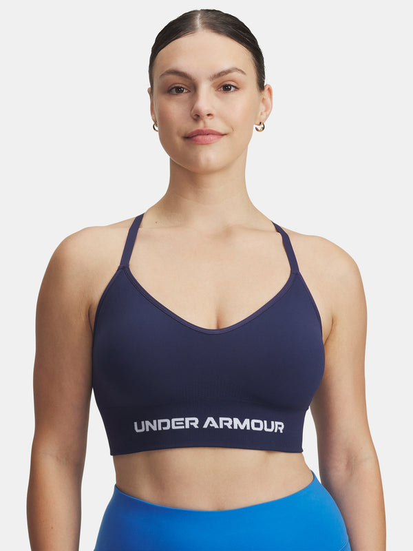 Under Armour Nõi melltartó Vanish Seamless Low Bra-BLU Sportmelltartó