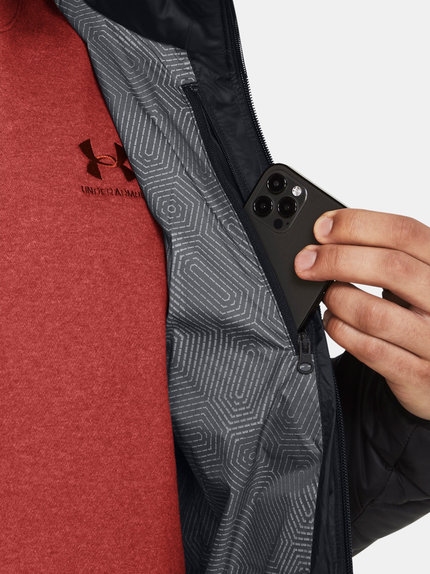 Under Armour Férfi kabát LEGEND DOWN HOODED JACKET-BLK Kabát