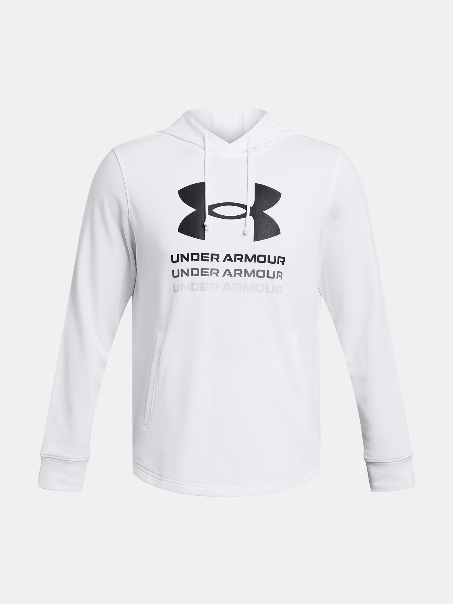 Under Armour Férfi UA Rival Terry Graphic Hood Pulóver fehér