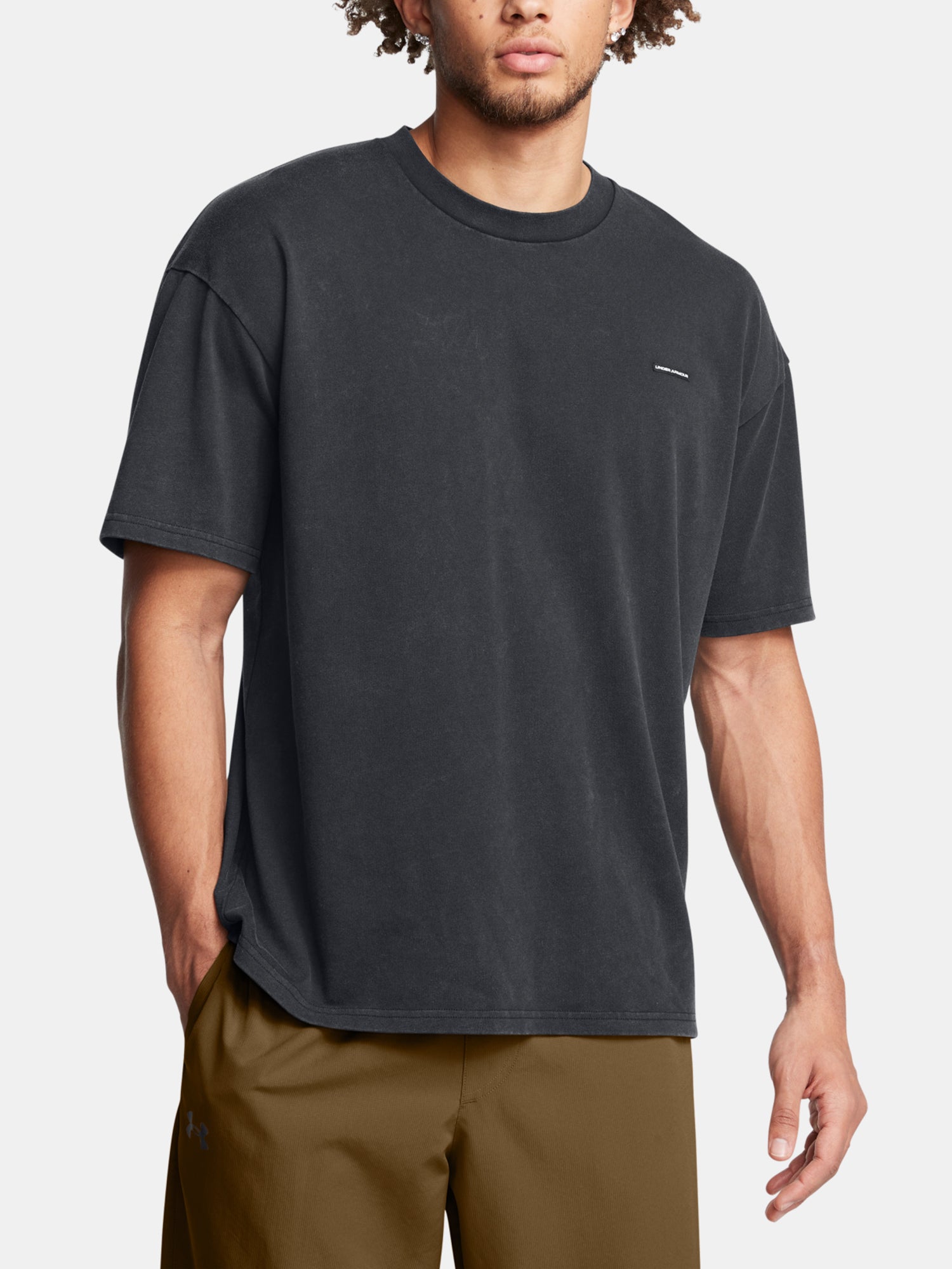 Under Armour Férfi póló UA M HW OS LOGO WASH SS Póló