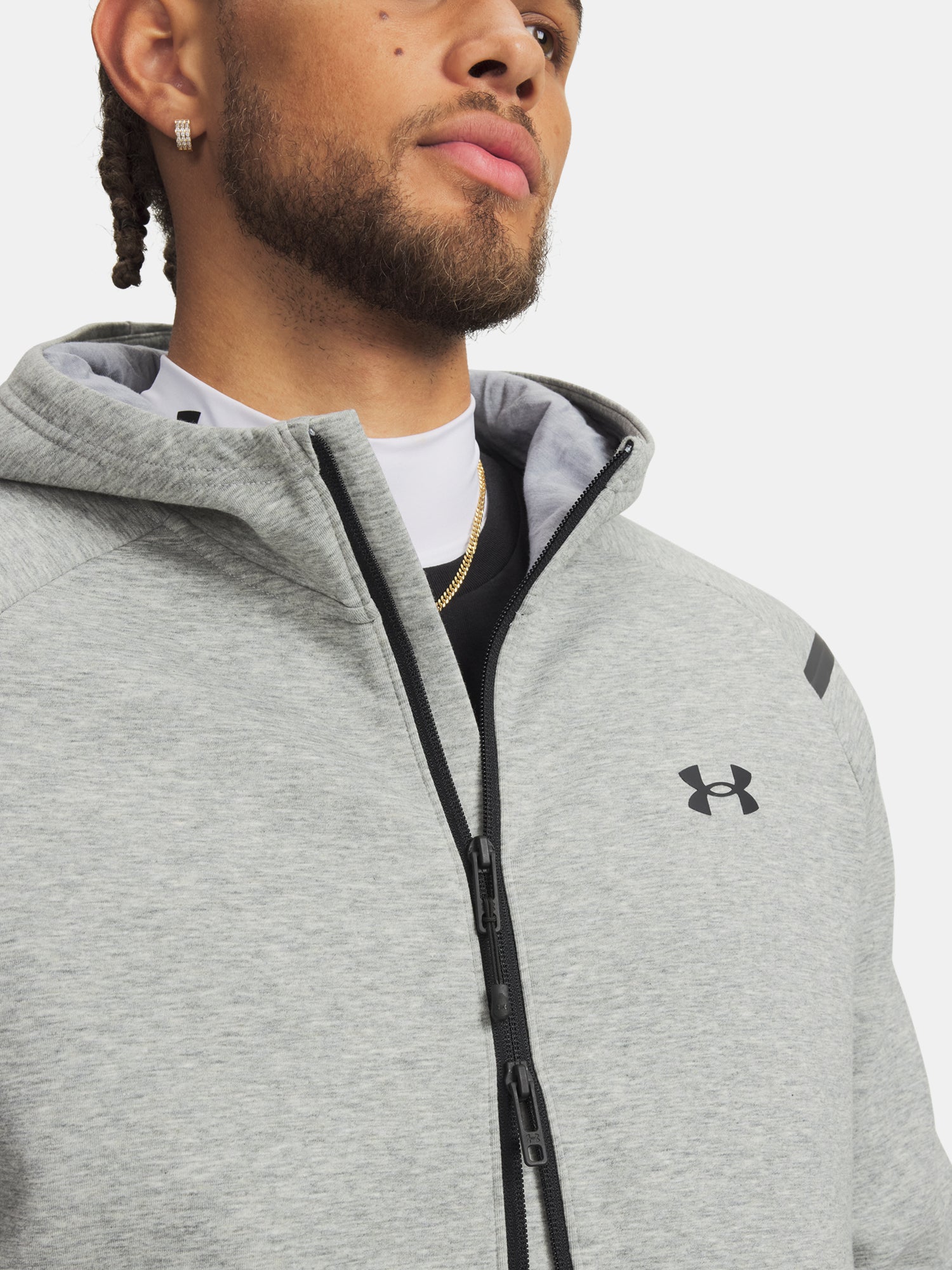 Pánská mikina Under Armour UA Unstoppable Flc FZ HD EU-GRY