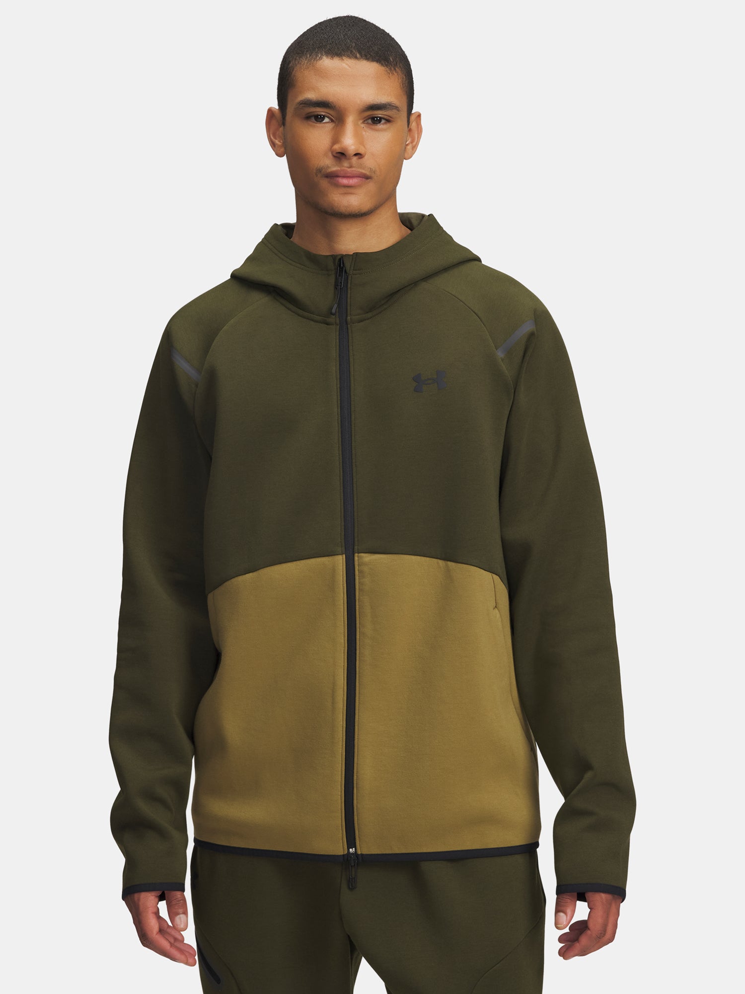 Under Armour Férfi pulóver UA Unstoppable Flc FZ HD EU-GRN Kapucnis pulóver 