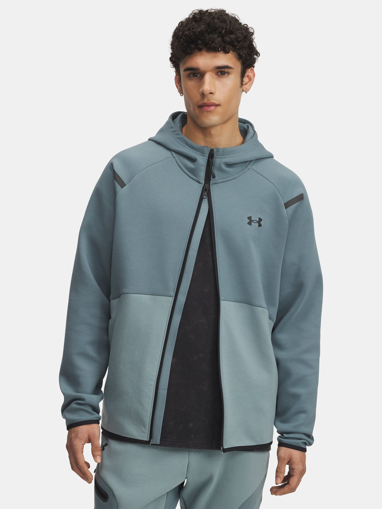 Under Armour Férfi UA Unstoppable Flc FZ HD EU-BLU pulóver Kapucnis pulóver 