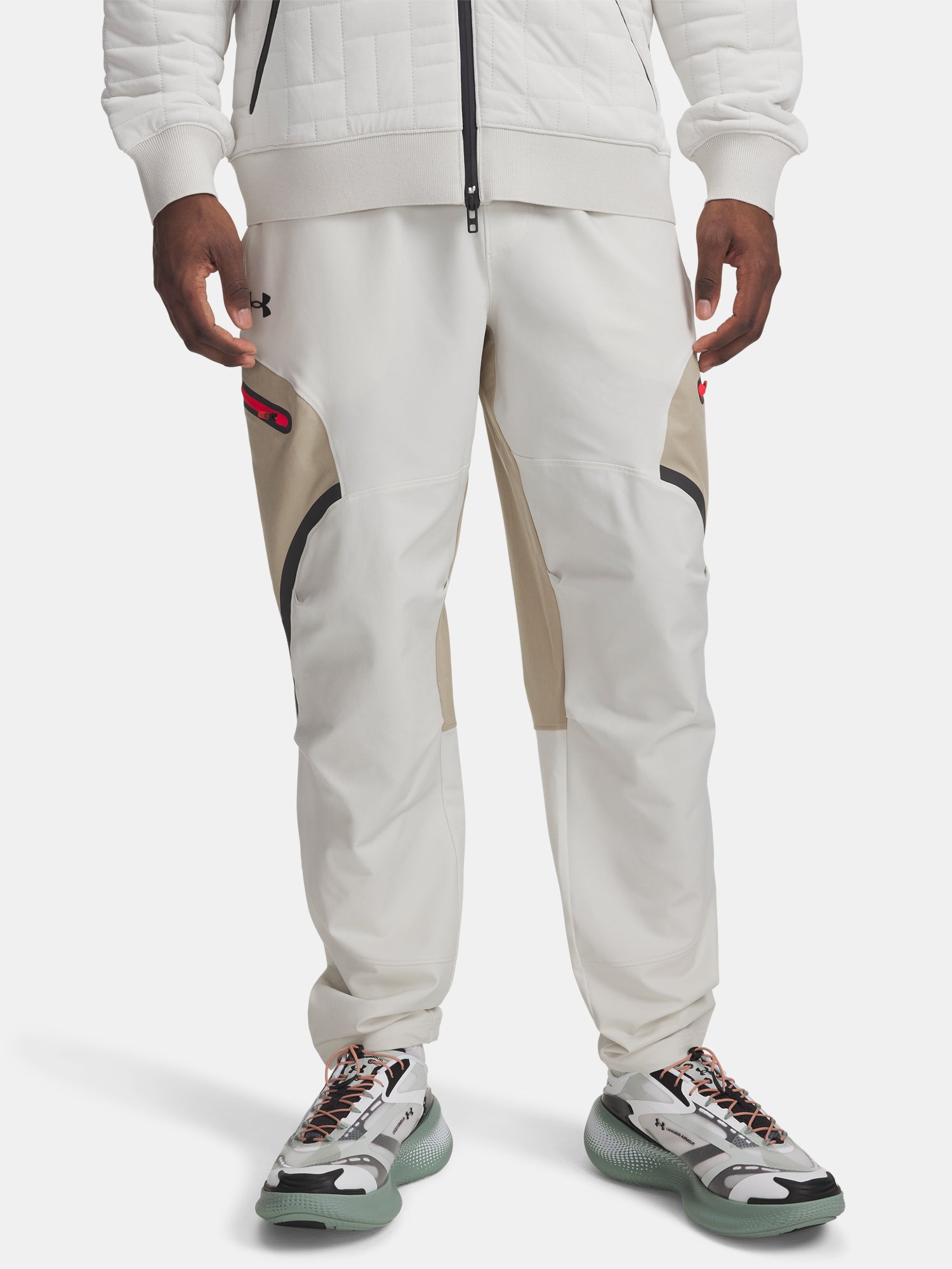 Férfi sportnadrág Under Armour UA Unstoppable Cargo Pant-WHT