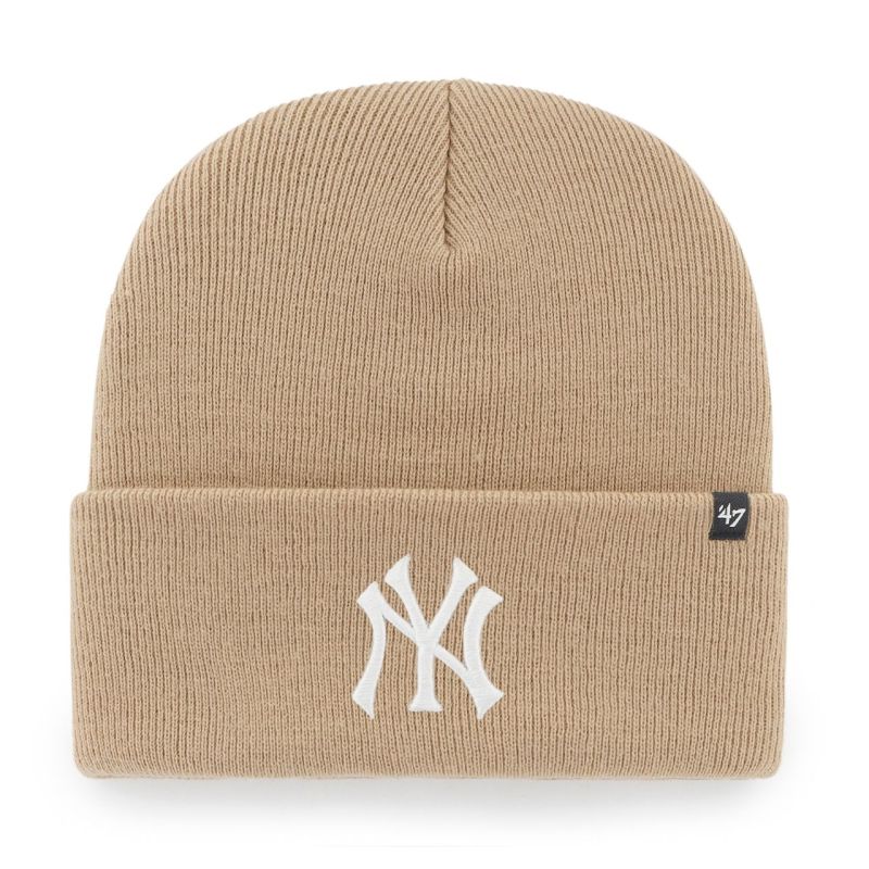 47 Brand New York Yankees Beanie, Beige B- bézs kötött sapka B-HYMKR17ACE-KHB15121347