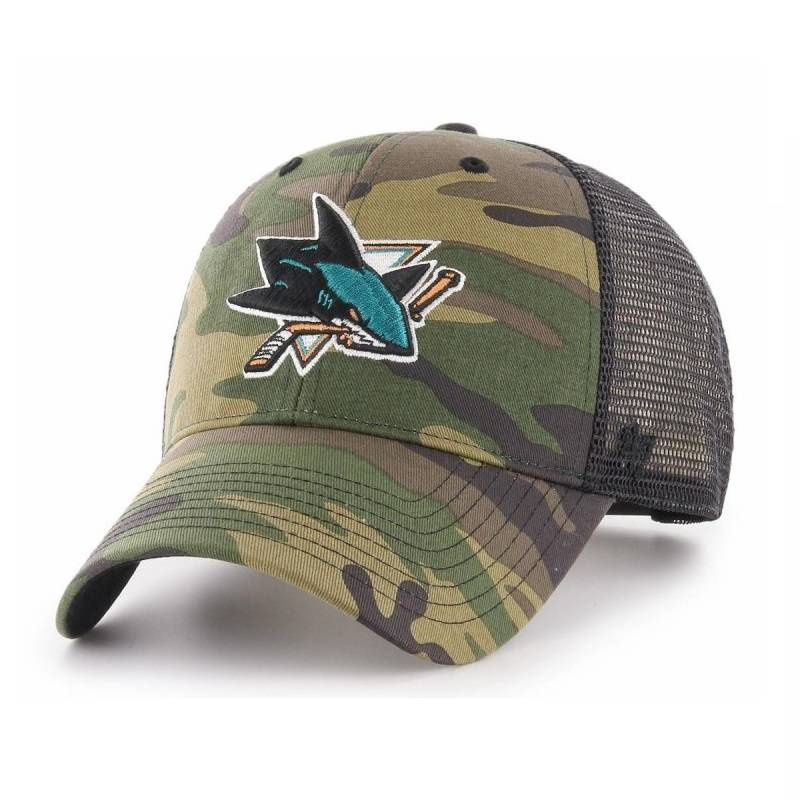47 Brand NHL San Jose Sharks Trucker Camo Cap - uniwersalny baseball sapka H-CBRAN22GWP-CM