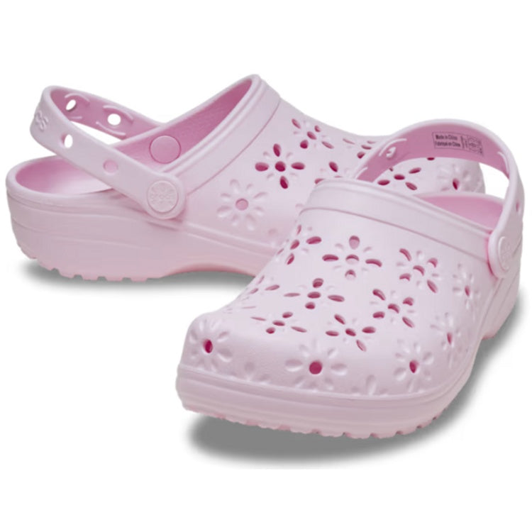 Crocs Classic Floral Cut Out Clog Női Papucs