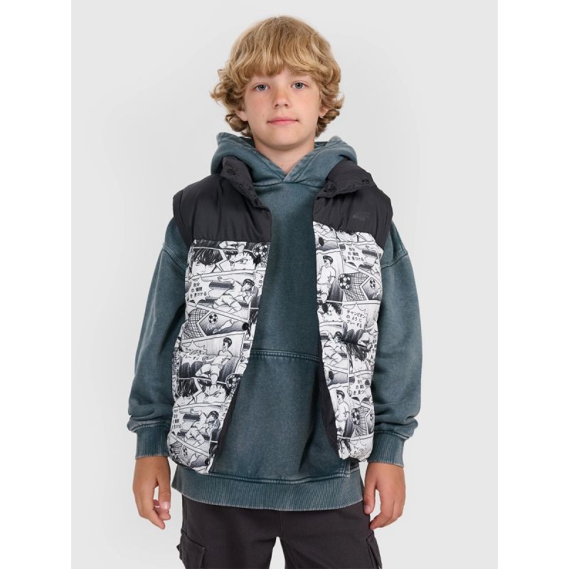 Boy's down vest with synthetic filling 4F gyerek mellény 4FJRAW25TVJAM321-10A