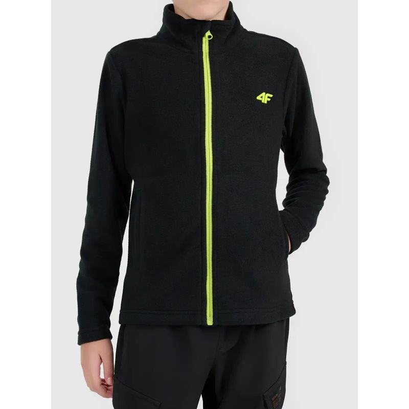 4F Boy's fleece without hood gyerek polár pulóver 4FJWMM00TFLEM493-20S