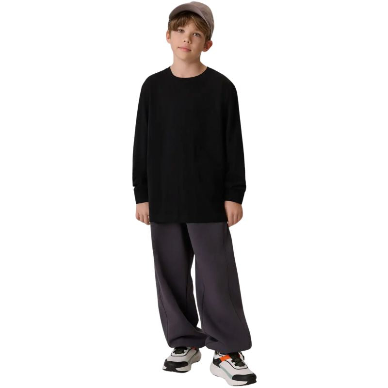 4F Boy's longsleeve t-shirt M459 deep 20S fekete gyerek 4FJWMM00TLONM45920S