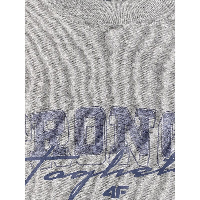4F Boy's loose T-shirt with print 158/164 gyerek póló