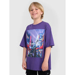 Boy's oversize T-shirt with print 4F gyerek 4FJRAW25TTSHM3061-51S