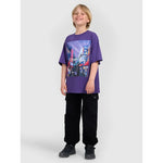 Boy's oversize T-shirt with print 4F gyerek 4FJRAW25TTSHM3061-51S