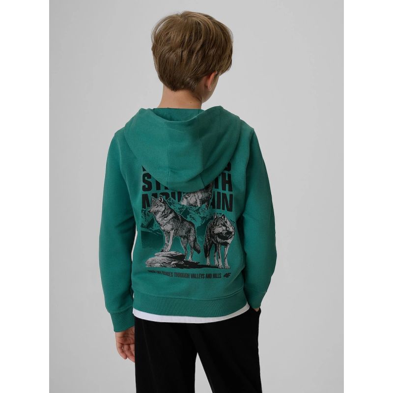 4F Boy's regular hooded sweatshirt gyerek kapucnis pulóver 4FJKAW26TSWSM3153-46S