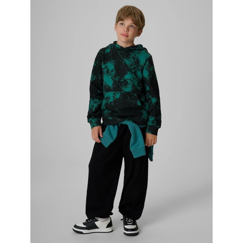 4F Boy's regular hooded sweatshirt gyerek kapucnis pulóver 4FJKAW26TSWSM3154-90A