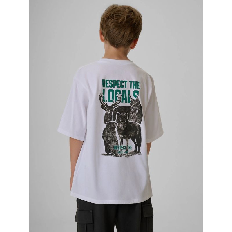 4F Boy's regular printed T-shirt gyerek póló, 158/164