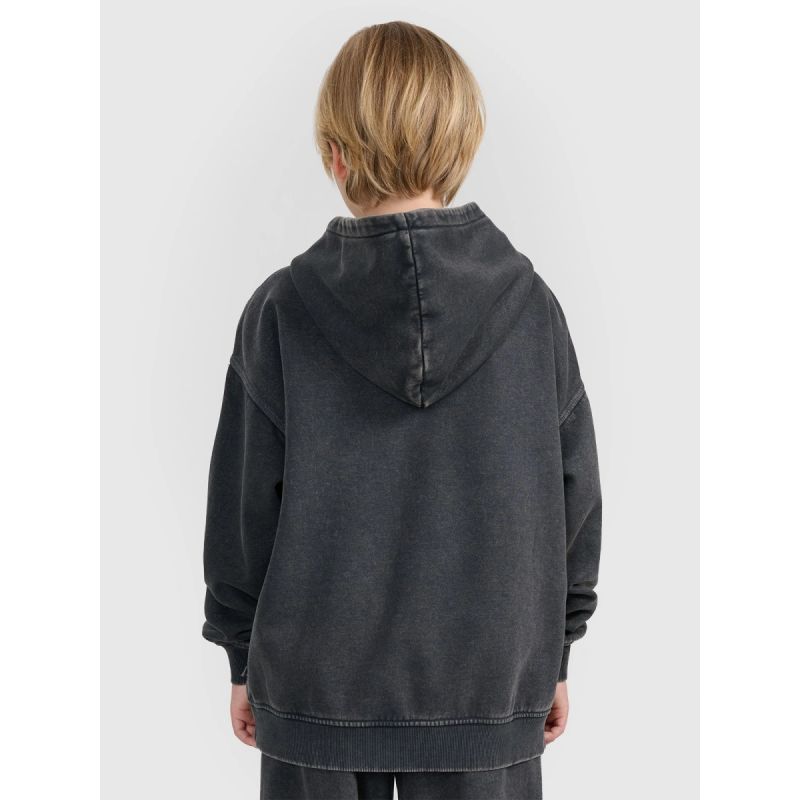 Boy's sweatshirt with hood, open, 4F gyerek 4FJRAW25TSWSM2344-22S