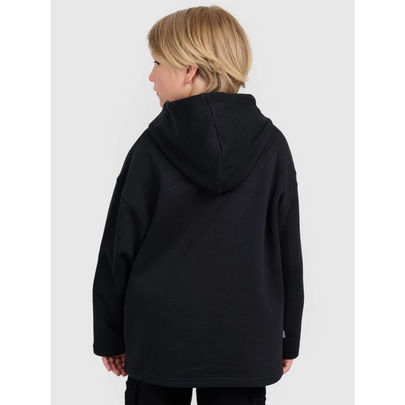 Boy's sweatshirt with hood, open, 4F gyerek 4FJRAW25TSWSM2345-20S