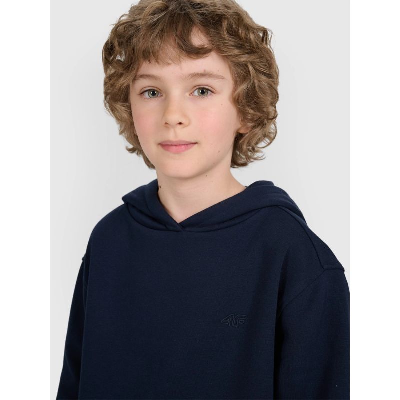 Boy's sweatshirt with hood, open, 4F gyerek kapucnis pulóver 4FJRMM00TSWSM2482-31S