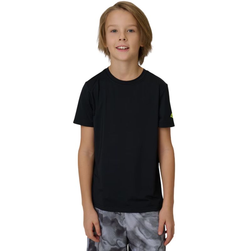 4F Boy's T-shirt FNK M1966 deep 20S fekete gyerek póló 4FJWSS26TFTSM196620S