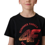4F Boy's T-shirt M3284 deep 20S fekete gyerek póló 4FJWSS26TTSHM328420S