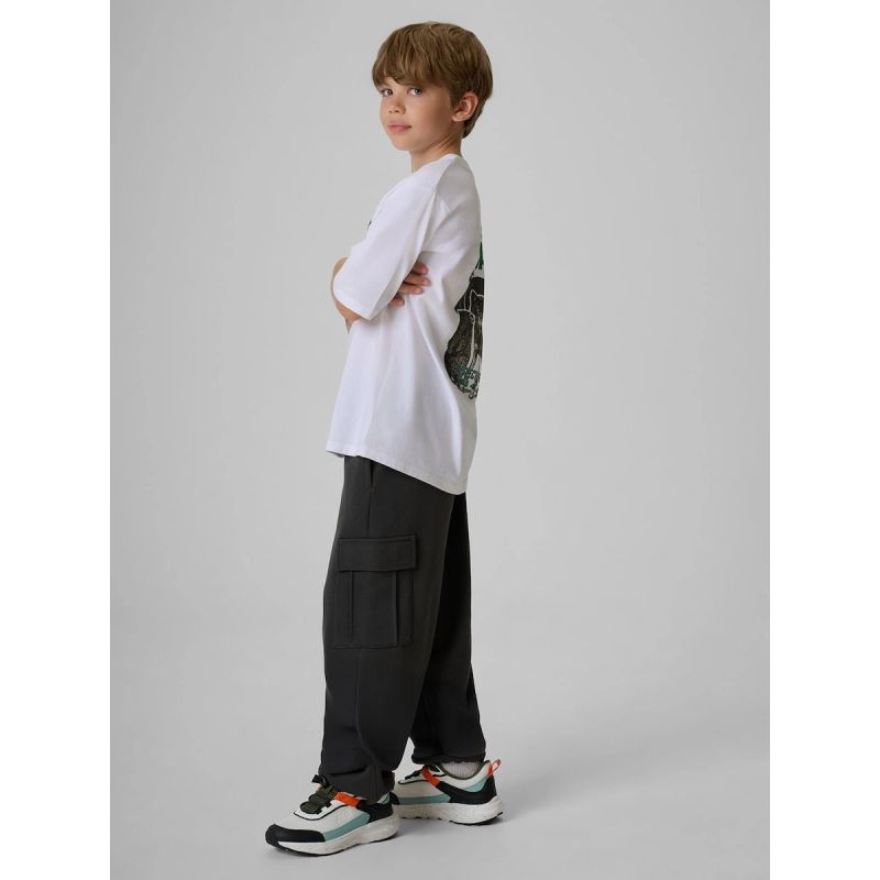 4F Boys' cargo sweatpants gyerek nadrág, 158/164 4FJKAW26TTROM2085-22S