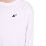4F Boys’ Long-Sleeve T-Shirt M655 10S gyerek póló, fehér