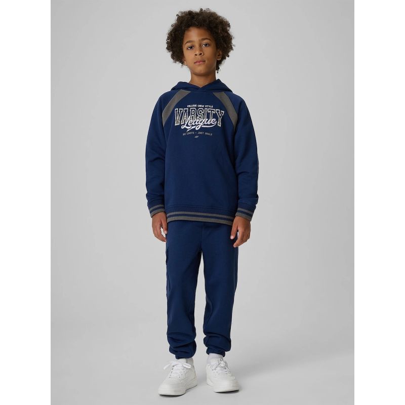 4F Boys' Loose-Fit Hooded Sweatshirt 158/164 gyerek kapucnis pulóver 4FJRAW26TSWSM3193-31S