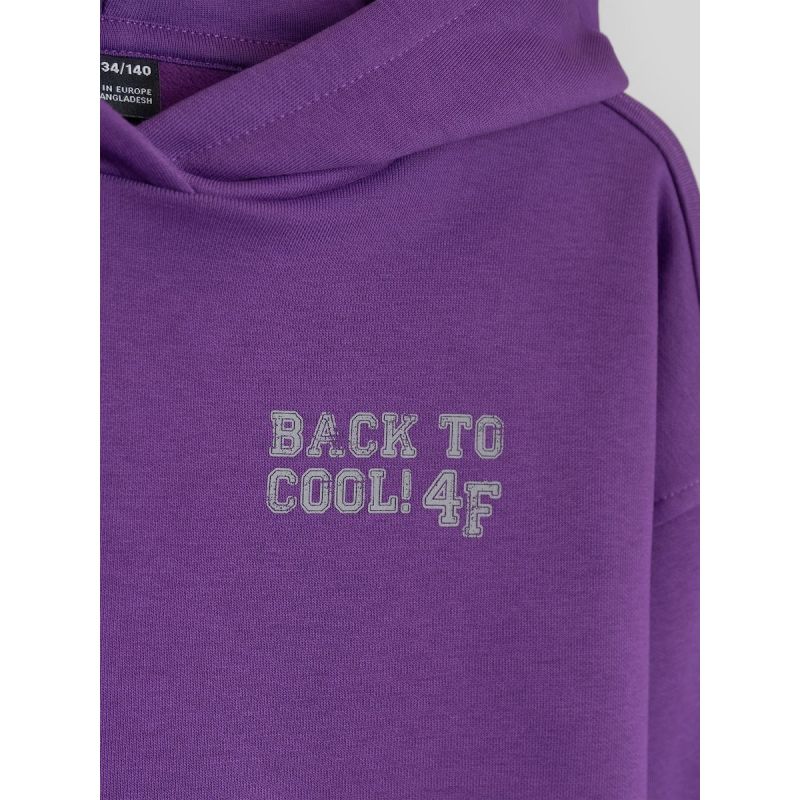 4F Boys’ Loose-Fit Hooded Sweatshirt gyerek kapucnis pulóver, 158/164