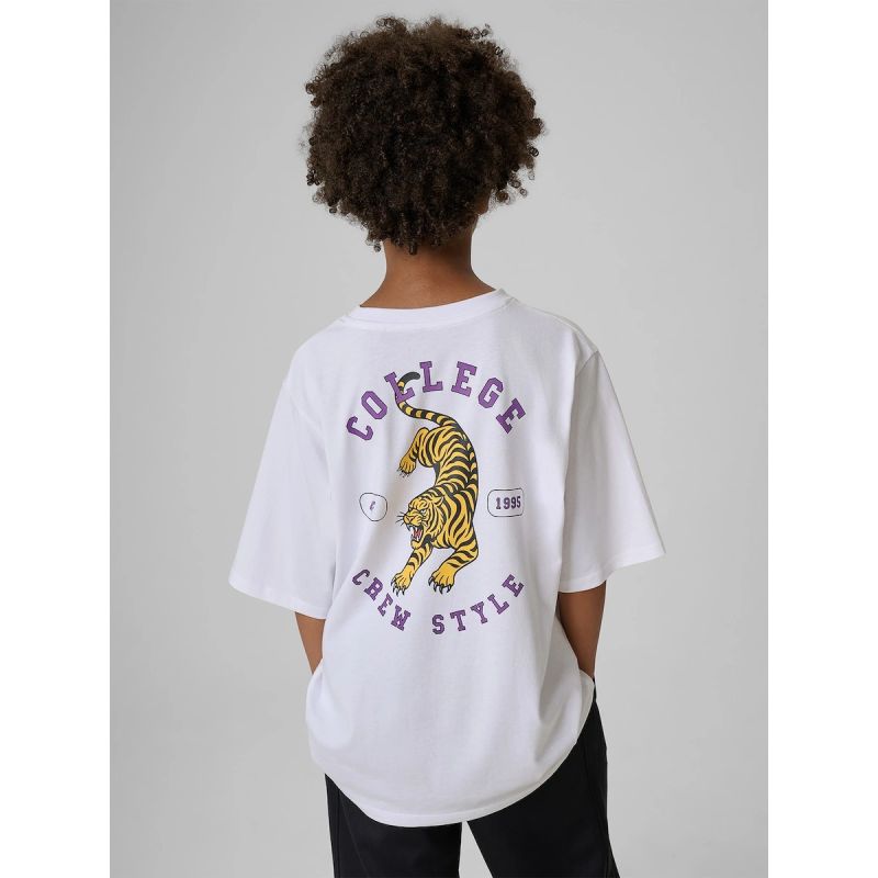 4F Boys' loose-fit printed T-shirt gyerek póló, 158/164