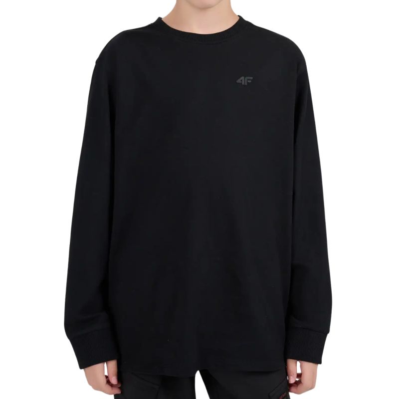 4F Boys’ M655 Long-Sleeve T-Shirt Deep 20S gyerek póló, fekete