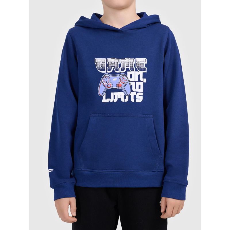 4F Boys' Printed Hoodie gyerek kapucnis pulóver