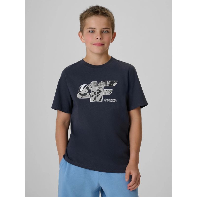 4F Boys' regular-fit graphic T-shirt gyerek póló 4FJRAW26TTSHM4349-22S